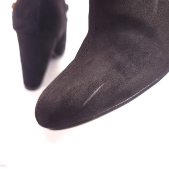 Aerosoles Black Heels Size 8.5 Effortless Shooties Gold Buckle - Picture 4 of 16